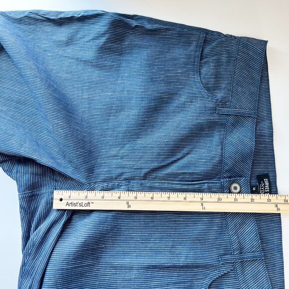 NEW NYDJ Curves 360 The Trouser in Agua Stripe Linen Blend Blue - Size 16 - Picture 8 of 9